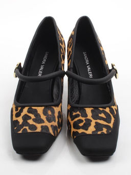 06-DMD-P216 BLACK/LEOPARD Туфли женские (натуральная кожа с ворсом, нубук)