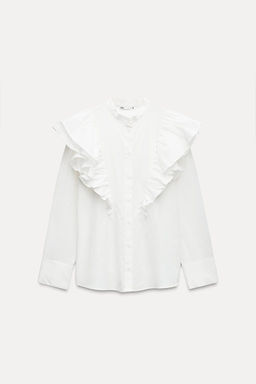 ZW COLLECTION BLOUSE WITH RUFFLES - Zara фото 3