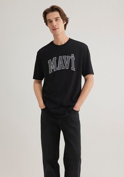 Mavi Logo Bask?l? Siyah Tisort  фото 2