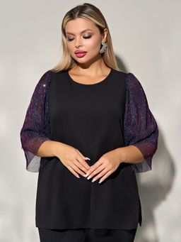 Футболка 0208-2 чёрный - Dora фото 103