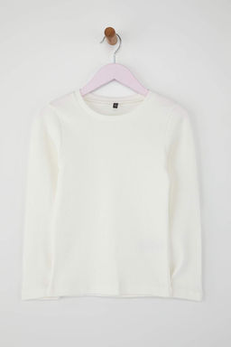 Gul Kurusu-Ekru 2li 100% Pamuk Kadife Duz Kare Yaka A-line K?z Cocuk Dokuma Elbise TKDAW26EL00005 - Trendyolmilla фото 2