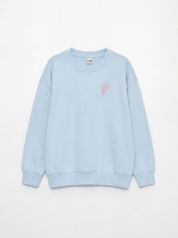 ?i?ekli K?z ?ocuk Sweatshirt
