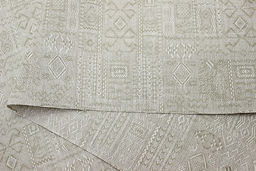 Полулен жаккард Египет цв.бежево-серый, ш.1.55м, лен-42%, хлопок-58%, 180гр/м.кв - Купава фото 6