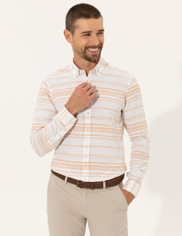 Safran Slim Fit Uzun Kollu G_mlek