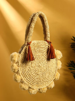 Сумка плетёная на молнии из соломы, 45×6×55 см