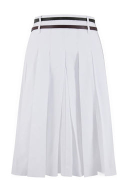 Beyaz %100 Pamuk Astarl? Kemerli Piliseli Midi Etek TWOSS26ET00077 - Trendyolmilla фото 3