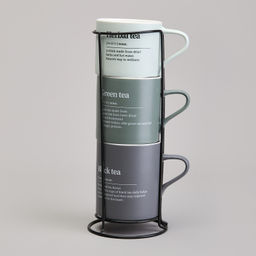 НАБОР КРУЖЕК LEFARD 3ШТ НА МЕТАЛ.ПОДСТАВКЕ 250/320/400МЛ  фото 3