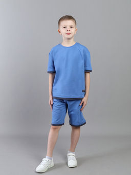 CRB wear / CSJB 90306-42K Комплект для мальчика (футболка, шорты),синий/Ex.Cherubino
