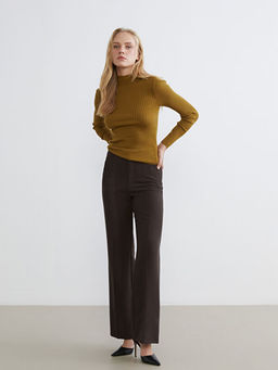 Yar?m Bal?k?? Yaka Kad?n Triko Kazak