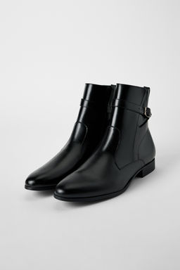 LEATHER BUCKLE BOOTS BOBBY GILLESPIE X ZARA  фото 3