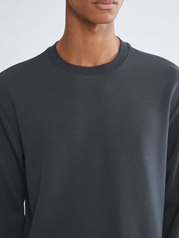 Bisiklet Yaka Erkek Sweatshirt