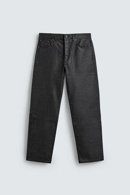 WAXED STRAIGHT-LEG JEANS - Zara фото 7