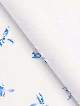 Цена за 20 шт. Пленка для цветов и букетов «Эскиз», белая с голубым, 57×57 см
