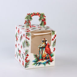 Цена за 2 шт. Коробка подарочная новогодняя складная «Новогодняя ботаника» 14×16×14 см