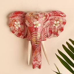 Сувенир «Голова слона», 28×26×10.5 см, дерево