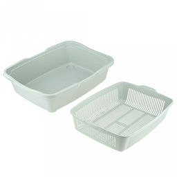 Лоток-туалет для кошек 23х42х11см, пластик, с сеткой, ментоловый (Россия)