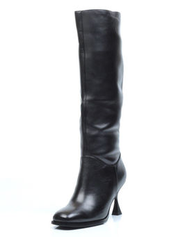 02-E29W-11A BLACK Сапоги зимние женские (натуральная кожа, натуральный мех (еврозима))