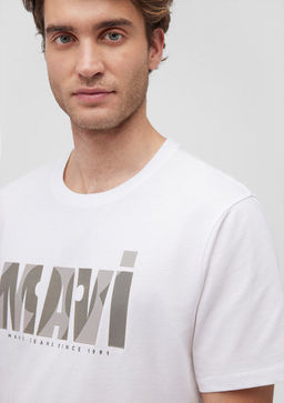 Mavi Logo Bask?l? Beyaz Tisort  фото 4