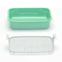 Туалет с сеткой, 44×33×11.5 см, серый/оливковый