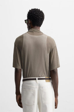 SEMI-SHEER TEXTURED SHIRT - Zara фото 3