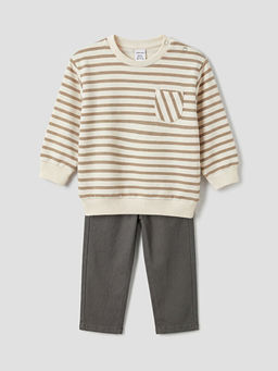 Erkek Bebek Sweatshirt ve Jean Pantolon