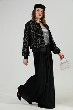 Топ NIKVA н418-4 чёрный+серебро фото 2