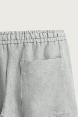 PANTAL?N RELAXED FIT 100% LINO / Gris claro - Zara фото 14