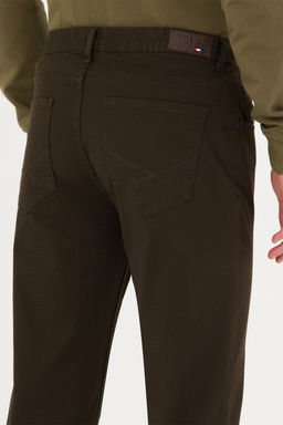 Мужские брюки из плотной ткани темного цвета хаки - U.s. polo assn фото 12