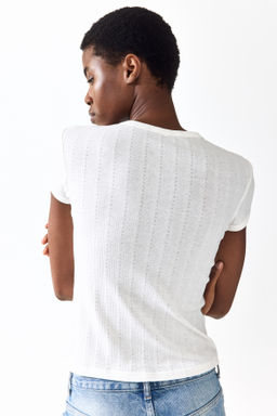 Camiseta en punto pointelle - H&m фото 7