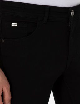 Siyah Slim Fit Pamuk Kar___ml_ Jean Pantolon - Cacharel фото 5