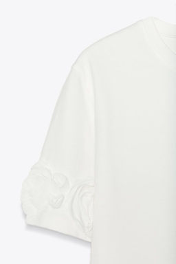 VOLUMINOUS FLORAL T-SHIRT - Zara фото 7