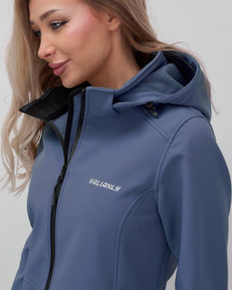 Парка спортивная женская с капюшоном softshell синего цвета 9568S - Mtforce фото 46