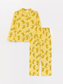 Bask?l? K?z Bebek Pijama Tak?m