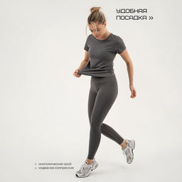 Футболка женская Resport, бифлекс, размер 42 (XS), серая