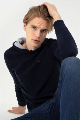 Мужская темно -синяя толстовка Неожиданная скидка в корзине - U.s. polo assn фото 2