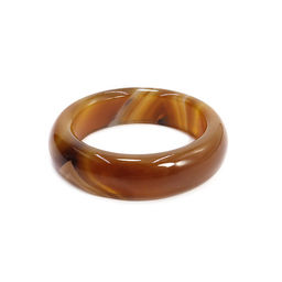 Кольцо из камня гладкое Агат привлекает достаток d-17мм-19мм