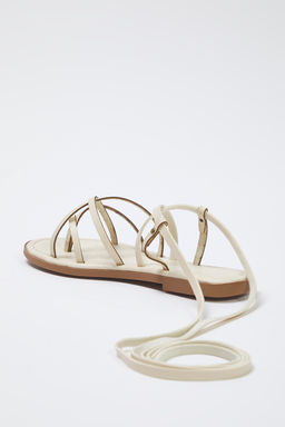 Trendyol Shoes Taba Bilekten Baglamal? Parmak Aras? Kad?n Sandalet TAKSS25SD00021 - Trendyolmilla фото 4