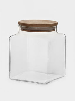 Банка для сыпучих продуктов BellaTenero «Эко», 1.2 л, 11×13 см, с бамбуковой крышкой, стекло, прозрачная