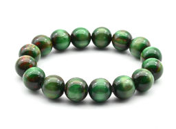 Браслет шарик 12мм из полимера цв.зеленый