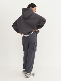 =Утепленное худи с начесом свободного силуэта - NEVERLATE фото 5