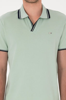 Erkek Slim Fit Ka__k Yaka Su Ye_ili Ti__rt Sepette S_rpriz _ndirim - U.s. polo assn фото 6