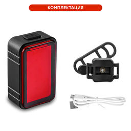 Фонарь задний интеллектуальный COMIRON KULLEN корпус анодированный CNC alloy, IP66; свет COB(28LED) 200lm, 3.7V 330mAh, USB, 7 режимов /уп 100/ - Галеонтрейд фото 16