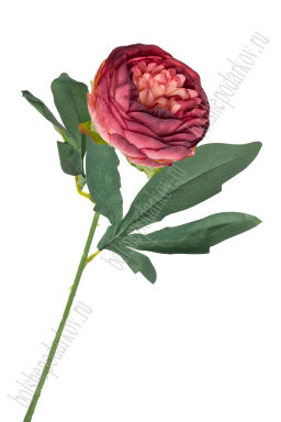 Веточка декоративная "Пион" 49 см (SF-7873) бордовый/бежевый