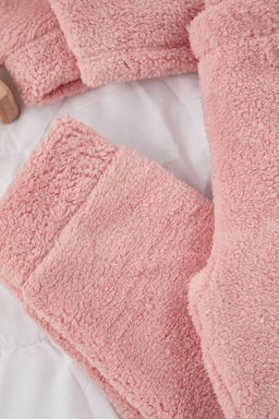 Pembe Mini Me Pelus Orme K?z Cocuk Pijama Tak?m? TKDAW26PT00014 - Trendyolmilla фото 3