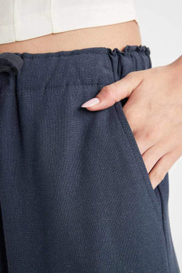 Широкие брюки с тремя карманами, нормальной талией, стандартной длины, брюки из смесового льна - Defacto фото 9