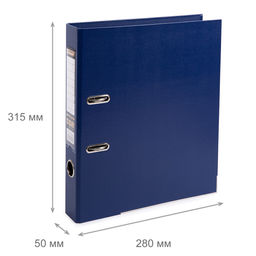 Expert Complete Регистратор PVC, 2-х стороннее покрытие, мет.уг. 50 мм 50 шт. Premier A4 арочный механ. (разб.) лён синий ЕС100161002