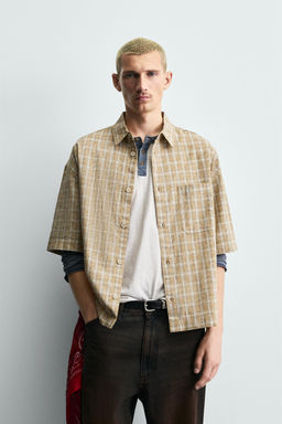 BOXY FIT CHECK SHIRT - Zara фото 2