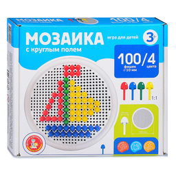 Мозаика с круглым полем d10/4 цв/100 эл new