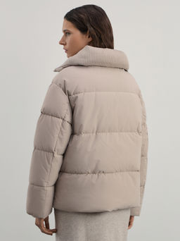 Куртка женская с широким вязаным воротником / Zarina  фото 5