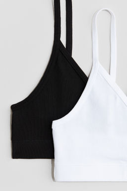 Pack de 2 crop tops con escote en V - H&m фото 3